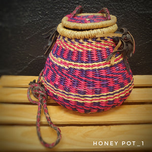 Open image in slideshow, Big Blue Moma-Honey Pot (small and large)
