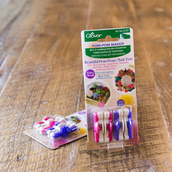 Clover Extra Small Pom Pom Maker - Craft Tool For Perfect Mini Pom Poms