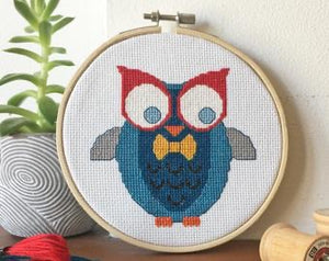 Open image in slideshow, Three Tiny Owls Cross Stitch Kits
